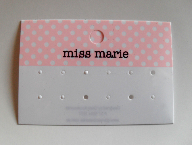Silk Screen PVC Earring Card (zk006)